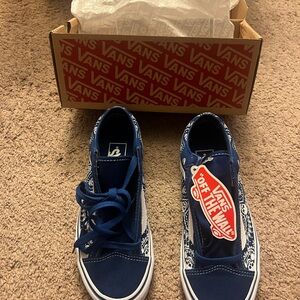 Vans Blue Bandana Sneakers